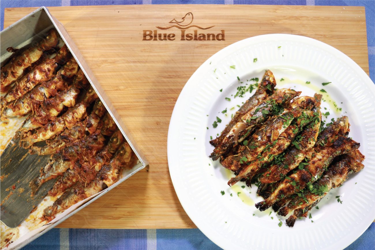 Σαρδέλες Blue Island στο φούρνο με μυρωδάτη κρούστα